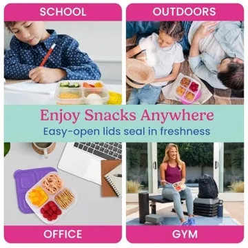 Bentgo Easyboxes 4-Compartment Snack Containers