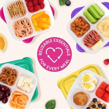 Bentgo Easyboxes 4-Compartment Snack Containers