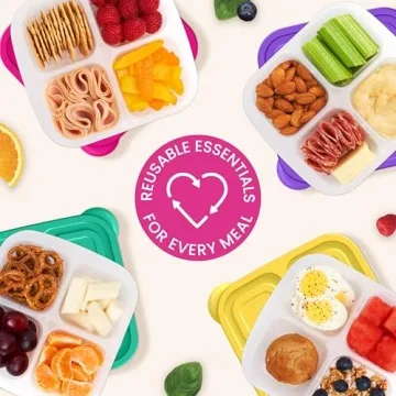 Bentgo Easyboxes 4-Compartment Snack Containers