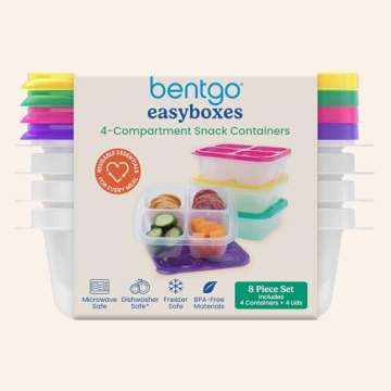 Bentgo Easyboxes 4-Compartment Snack Containers