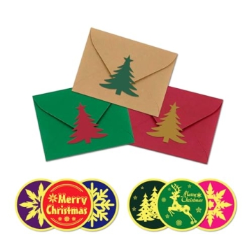 120Pcs Creative Christmas Sticker Set for Gifts, Cards & Envelopes