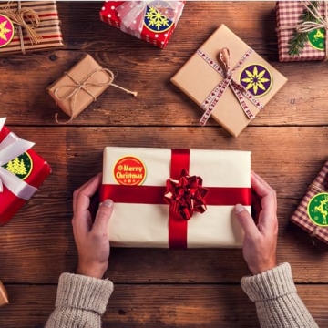 120Pcs Large Christmas Stickers for Gifts and Envelopes