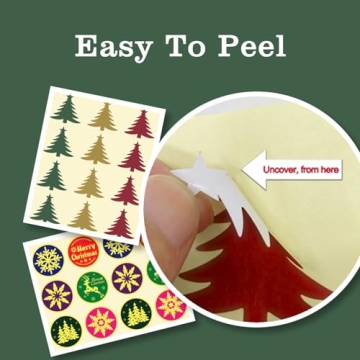 120Pcs Large Christmas Stickers for Gifts and Envelopes