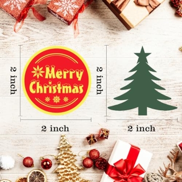 120Pcs Large Christmas Stickers for Gifts and Envelopes