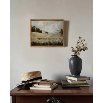 SHENIFY Vintage Landscape Framed Canvas Wall Art - 8x10in