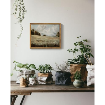 SHENIFY Vintage Landscape Framed Canvas Wall Art - 8x10in