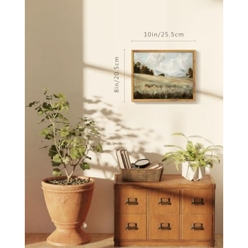 SHENIFY Vintage Landscape Framed Canvas Wall Art - 8x10in