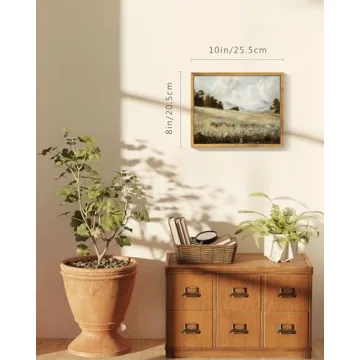 SHENIFY Vintage Landscape Framed Canvas Wall Art - 8x10in