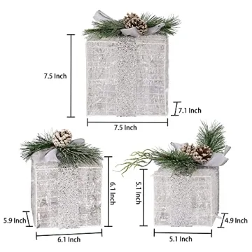 Christmas Lighted Gift Boxes Set of 3 - FUNPENY