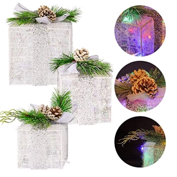 Christmas Lighted Gift Boxes Set of 3 - FUNPENY