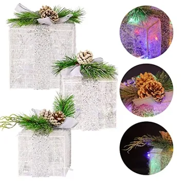 Christmas Lighted Gift Boxes Set of 3 - FUNPENY