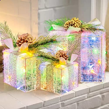 Christmas Lighted Gift Boxes Set of 3 - FUNPENY