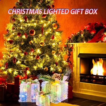 Christmas Lighted Gift Boxes Set of 3 - FUNPENY