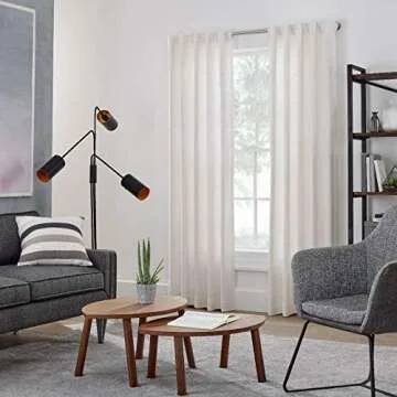 MODE Industrial Room Darkening Curtain Rod Set for Stylish Homes