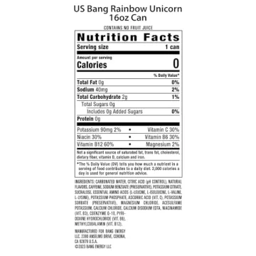 Bang Energy Rainbow Unicorn Sugar-Free Drink 16 Fl Oz