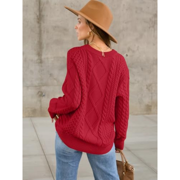 ANRABESS Oversized Crewneck Sweater for Women 2024 Fall