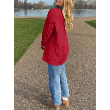 ANRABESS Oversized Crewneck Sweater for Women 2024 Fall