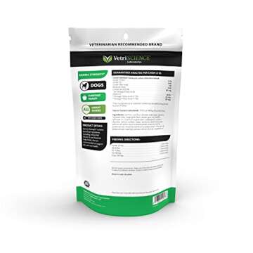 VetriScience Derma Strength Healthy Skin and Coat Chews with Omega 3, 6 and 9 for Dogs, 70 Chews - C...