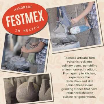 Handmade Mexican Mortar and Pestle for Authentic Cooking