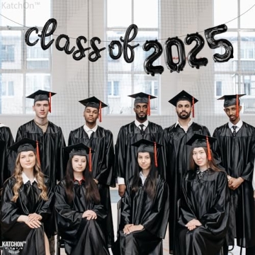 KatchOn Black Class of 2025 Balloons for Graduation