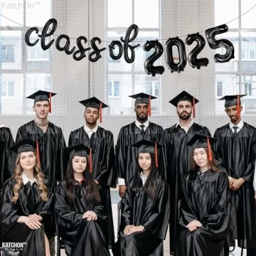 KatchOn Black Class of 2025 Balloons for Graduation