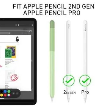 Delidigi Silicone Case, Green, Compatible with Apple Pencil 2nd Generation, Portable Electronic Device Cover for Protecting, Storing, and Carrying