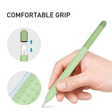 Delidigi Silicone Case, Green, Compatible with Apple Pencil 2nd Generation, Portable Electronic Device Cover for Protecting, Storing, and Carrying