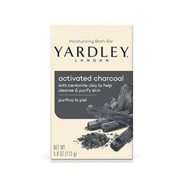 Yardley Activated Charcoal Bath Bar 4oz 3 Pack