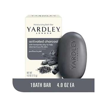 Yardley Activated Charcoal Bath Bar 4oz 3 Pack