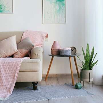 Bird Fiy Artificial Snake Plant 22.5" Faux Agave Fake Sansevieria Artificial Potted Plants for Indoor and Outdoor Home Office Décor