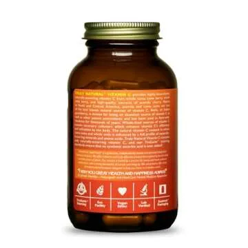 HealthForce SuperFoods Truly Natural Vitamin C - Immune Support Supplement with Camu Camu Berry - Vitamin C Supplement for Immune Health - Vegan, Non-GMO - 120 Vegan Caps, 15 Servings