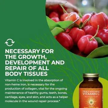 HealthForce SuperFoods Truly Natural Vitamin C - Immune Support Supplement with Camu Camu Berry - Vitamin C Supplement for Immune Health - Vegan, Non-GMO - 120 Vegan Caps, 15 Servings