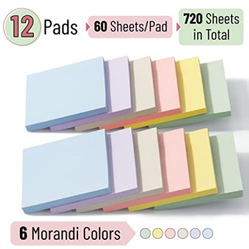 Mr. Pen Morandi Sticky Notes in Beautiful Colors - 12 Pads