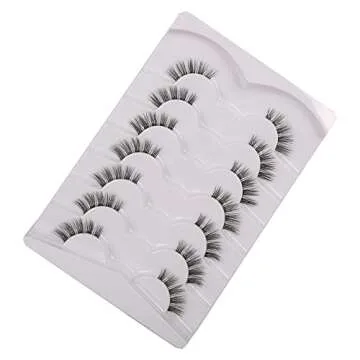 GMAGICTOBO Natural Half Lashes Pack - 7 Pairs of 3D Faux Mink
