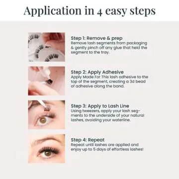 FlutterHabit Made for This Adhesive Clear Lash Glue for Eyelash Extensions - Your Ultimate All-Day Hold Lash Cluster Glue for Effortless, Stunning, and Long-Lasting Eyelashes - All-in-one Lash Glue