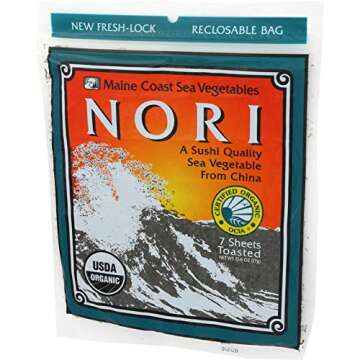 Organic Nori Sushi Sheets | 7 Count Toasted Wraps