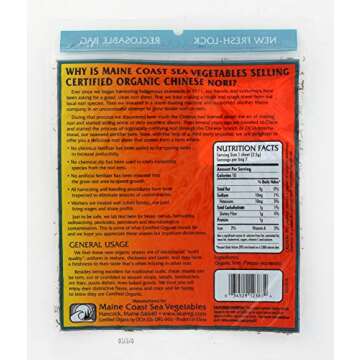 Organic Nori Sushi Sheets | 7 Count Toasted Wraps