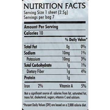 Organic Nori Sushi Sheets | 7 Count Toasted Wraps