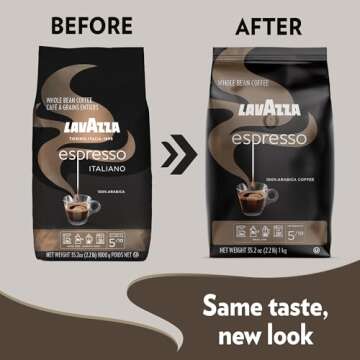 Lavazza Espresso Italiano Whole Bean Coffee Blend, Medium Roast, Premium Quality Arabica, 2.2 Pound ...