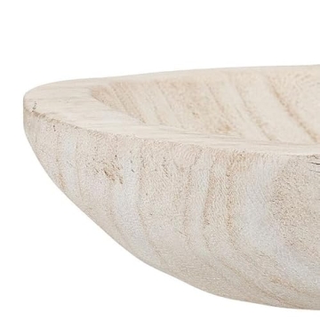 Bloomingville Hand-Carved Paulownia Wood Decorative Bowl