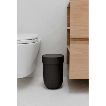 Umbra Touch Waste Can, Small Trash Can with Lid, Swing Lid Waste Basket, Garbage Can with Lid for Wa...