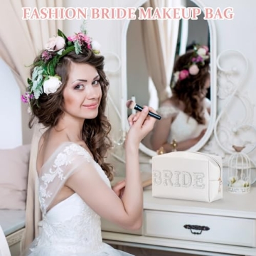 Etercycle Bling Pearl Rhinestone Bride Makeup Bag - Bridal Gift