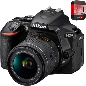 Nikon D5600 Digital SLR Camera & 18-55mm VR DX AF-P Lens (Renewed)