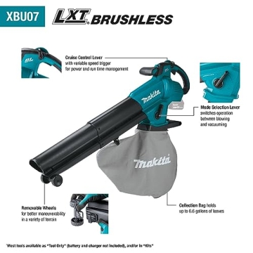 Makita 18V Brushless Blower Vacuum Mulcher Tool Only