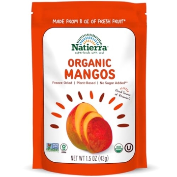 NATIERRA Organic Freeze-Dried Mangos - Healthy Vegan Snack