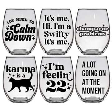 Champagne Problems - Fan Gift Swifty Lyrics Sayings Merch Obsessed Swiftey Present - Premium 21oz Stemless Glass Tumbler