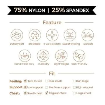 Aoxjox Women's Comfortable Low Impact Workout Bra