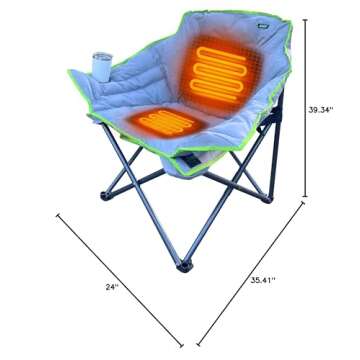 Heated Camping Chair for Tailgating and Sports Events