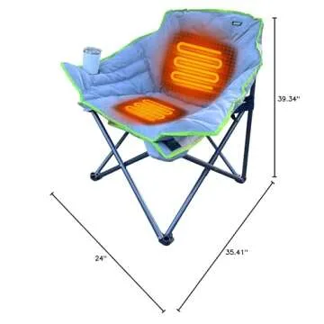 Heated Camping Chair for Tailgating and Sports Events