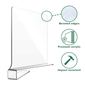Acrylic Shelf Dividers for Closet Organization in Clear